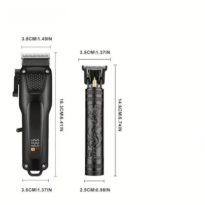 electric hair clipper two-piece set features a trendy and convenient design to meet the needs of family haircuts.   It is safe and easy to operate, providing powerful and precise trimming for styling, beard and sideburns care.   It can easily create an el - Image 6