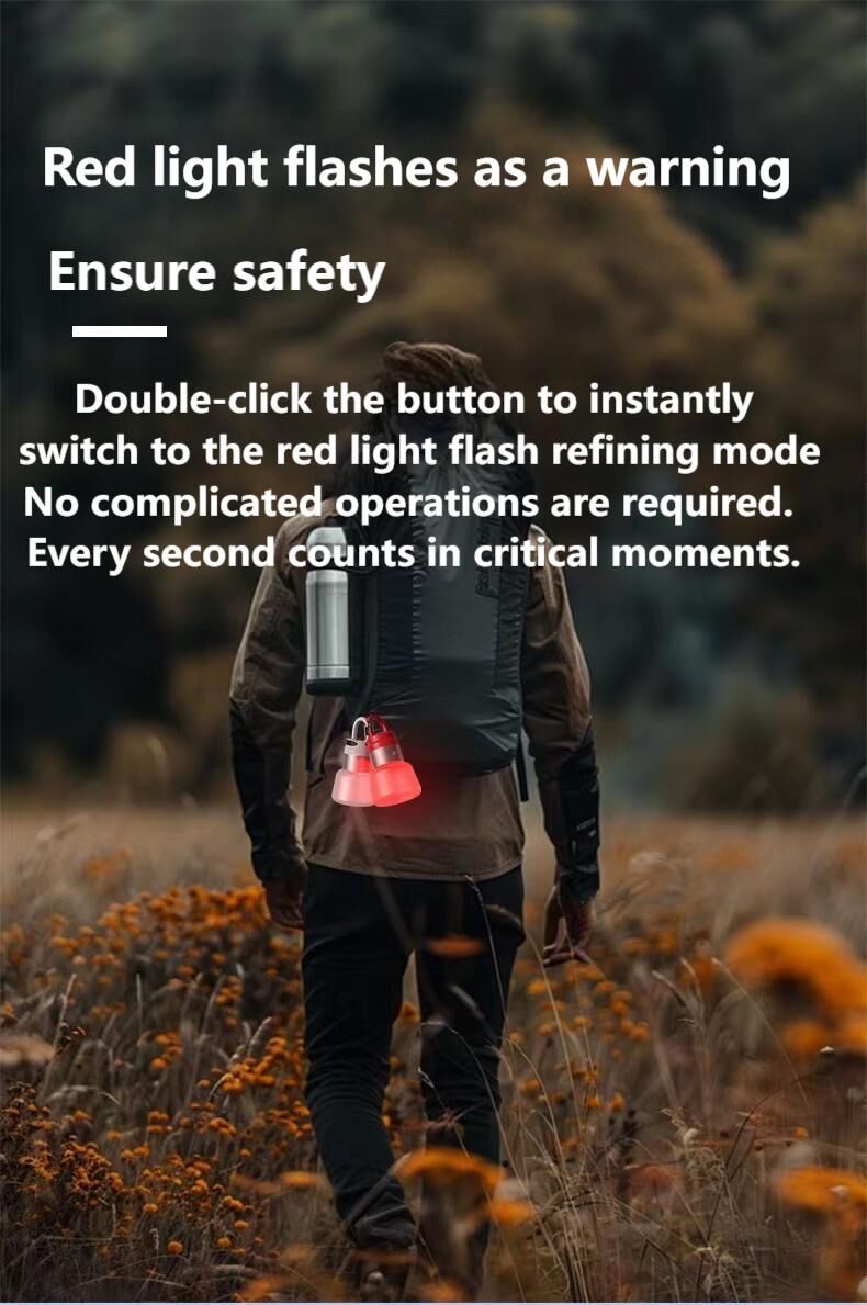 Two random color (green - yellow - white - red) outdoor camping lights, convenient for hiking, multi-scenario water bottle lights, ambient lights, suspended hanging lights with focused light - Image 2