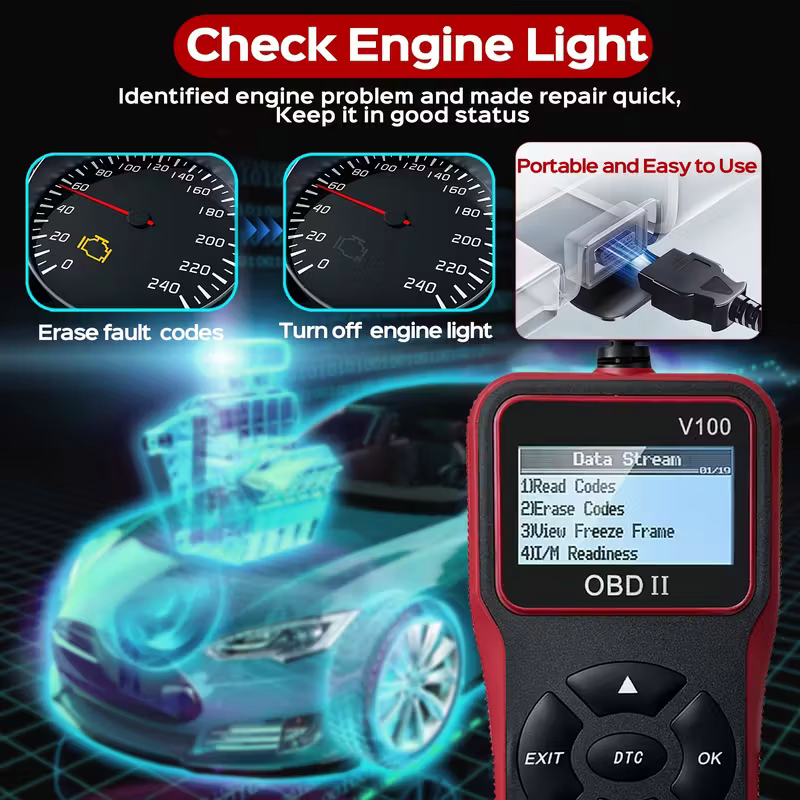 Automobile OBD2 Fault Diagnosis Instrument, engine fault code Reader, suitable for all OBD II models in 1996+, plug-and-play vehicle condition detection tool, a practical car gift for your boyfriend or father - Image 4