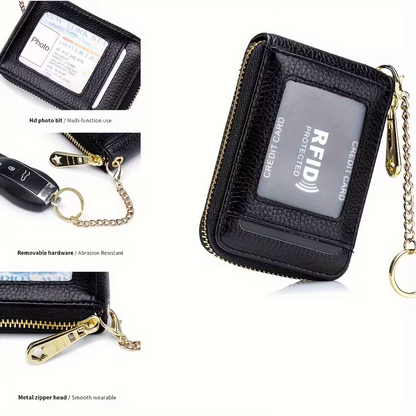 Casual style multi-compartment zipper wallet: Cards and loose change are neatly sorted - Image 3