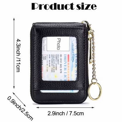 Casual style multi-compartment zipper wallet: Cards and loose change are neatly sorted - Image 5
