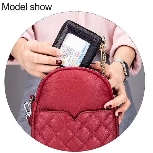 Casual style multi-compartment zipper wallet: Cards and loose change are neatly sorted - Image 6