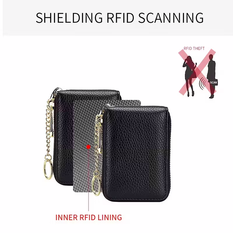 Casual style multi-compartment zipper wallet: Cards and loose change are neatly sorted - Image 8