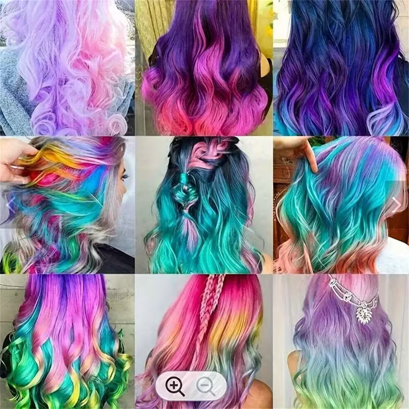 10-color washable temporary hair dye powder set! Safe and non-damaging to hair! Powder comb design! Creative styling products for girls - Image 4