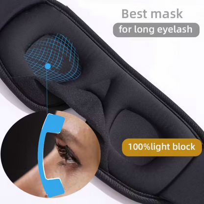 1 3D wireless sleep mask with 5.2BT headphones, the best sleep mask, Type-C charging cable built-in, wireless music eye mask, suitable for both men and women, wireless sleep mask, sleep eye mask, travel sleep aid, portable sleep solution, soft ear pads, l - Image 3