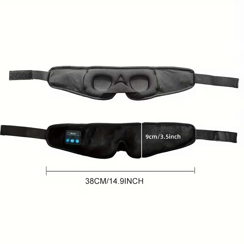 1 3D wireless sleep mask with 5.2BT headphones, the best sleep mask, Type-C charging cable built-in, wireless music eye mask, suitable for both men and women, wireless sleep mask, sleep eye mask, travel sleep aid, portable sleep solution, soft ear pads, l - Image 5