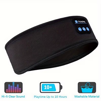 The dual-purpose wireless headphones for sleep and exercise feature a headband design that is light, thin and soft, providing a comfortable fit without pressing on the ears