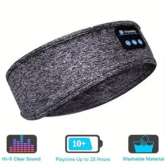 The dual-purpose wireless headphones for sleep and exercise feature a headband design that is light, thin and soft, providing a comfortable fit without pressing on the ears