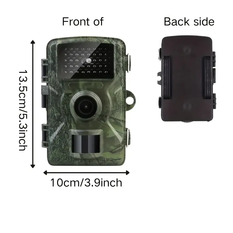 Hiking and hunting camera with night vision function, high-definition, 0.8s trigger, 120 ° wide-angle lens, used for outdoor camping, wildlife monitoring, home security monitoring, orchard monitoring (battery not included) - Image 4