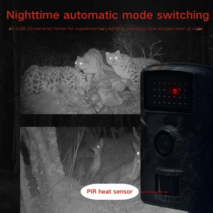 Hiking and hunting camera with night vision function, high-definition, 0.8s trigger, 120 ° wide-angle lens, used for outdoor camping, wildlife monitoring, home security monitoring, orchard monitoring (battery not included) - Image 6