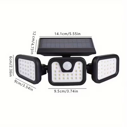 (2-piece set)74 LED solar sensor lights with motion sensors, 3-level brightness mode outdoor wall lights, suitable for front doors, courtyards, garages, and terraces - Image 3