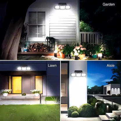 (2-piece set)74 LED solar sensor lights with motion sensors, 3-level brightness mode outdoor wall lights, suitable for front doors, courtyards, garages, and terraces - Image 7
