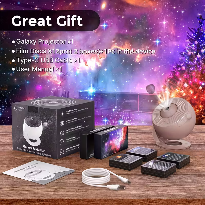 12-in-1 Constellation and Planetary arium Projector - USB power supply, modern space-themed night light with aurora effect, suitable for bedrooms, suitable for teenagers and adults, adjustable display Settings - Image 5
