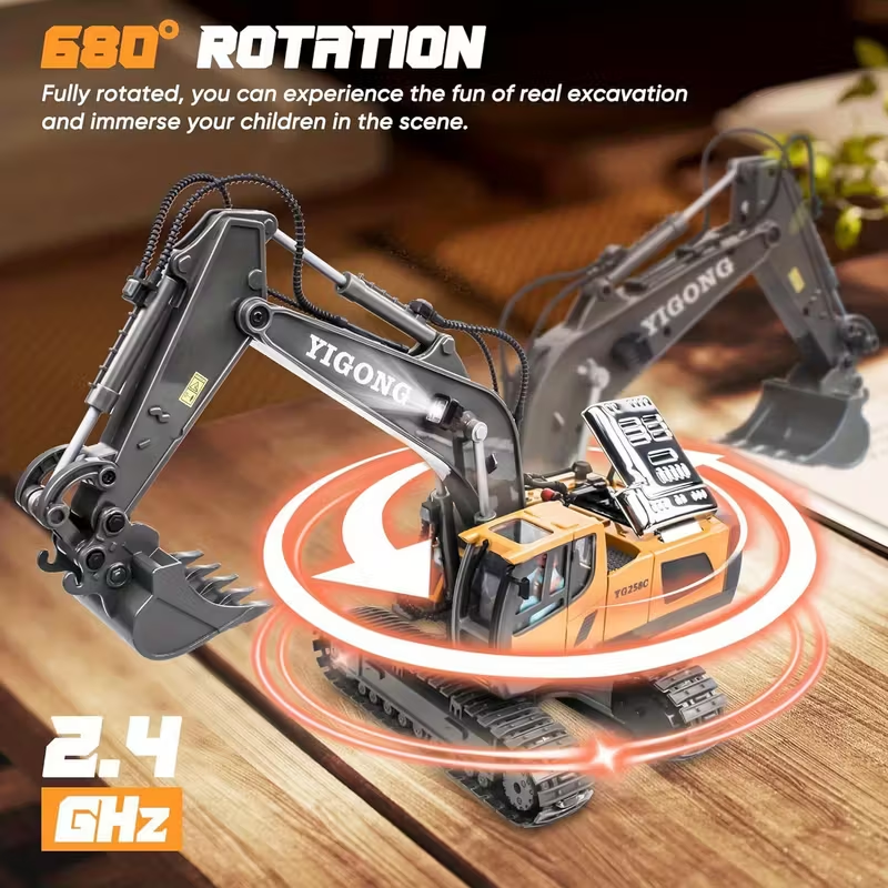 Mini Excavator Toy with Remote & App Control, High-Tech 11-Channel Alloy & Plastic Engineering Vehicle, Fun Toy for Men, Perfect Gift for Kids. - Image 3