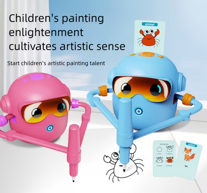 Smart Children's Drawing Robot, an automatic drawing robot toy and interactive educational painting machine. This intelligent robot is a fun educational toy, equipped with 100 cards, suitable for boys and girls aged 3 and above. It makes a perfect gift fo - Image 2