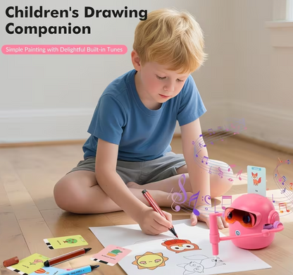 Smart Children's Drawing Robot, an automatic drawing robot toy and interactive educational painting machine. This intelligent robot is a fun educational toy, equipped with 100 cards, suitable for boys and girls aged 3 and above. It makes a perfect gift fo - Image 3