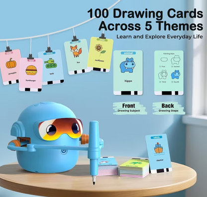 Smart Children's Drawing Robot, an automatic drawing robot toy and interactive educational painting machine. This intelligent robot is a fun educational toy, equipped with 100 cards, suitable for boys and girls aged 3 and above. It makes a perfect gift fo - Image 7