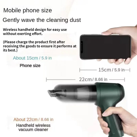Three-in-one high-power cordless vacuum cleaner, suitable for both car and home use, with an ultra-long battery life. It can vacuum, blow air, remove dust, and clean pet hair. It comes with a variety of accessories and is ready to use immediately - Image 3