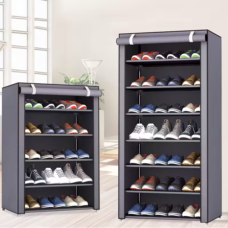 Multi-functional 10-layer shoe rack (can be freely disassembled into any number of layers) - Easy to assemble, portable for storage, suitable for 15 to 27 pairs of sports shoes, high heels and boots, it is an ideal choice for home use - Image 2