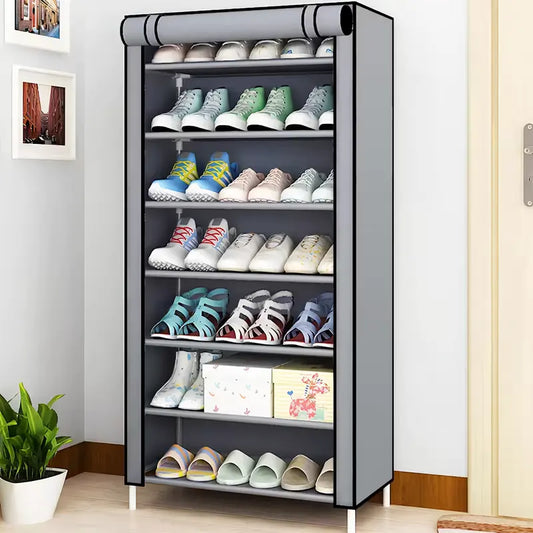 Multi-functional 10-layer shoe rack (can be freely disassembled into any number of layers) - Easy to assemble, portable for storage, suitable for 15 to 27 pairs of sports shoes, high heels and boots, it is an ideal choice for home use - Image 3