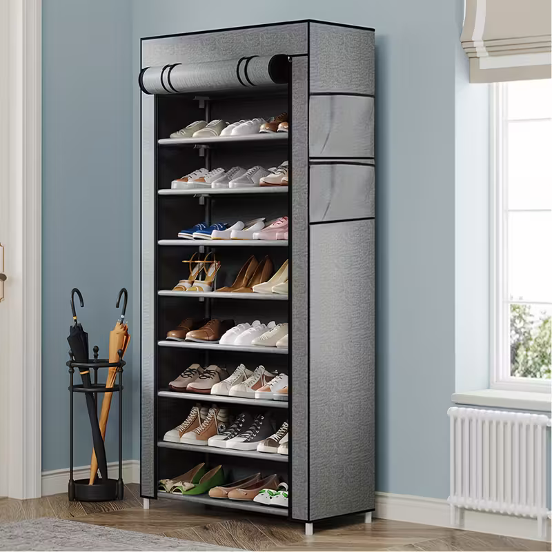 Multi-functional 10-layer shoe rack (can be freely disassembled into any number of layers) - Easy to assemble, portable for storage, suitable for 15 to 27 pairs of sports shoes, high heels and boots, it is an ideal choice for home use - Image 4