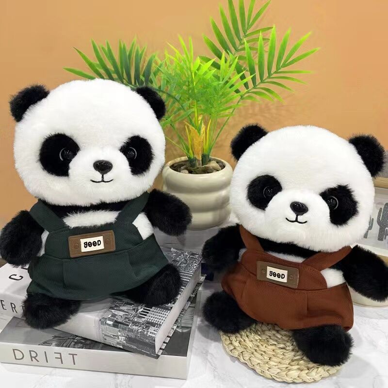 A unique Chinese panda plush toy, a simulated giant panda doll (green) - Image 2