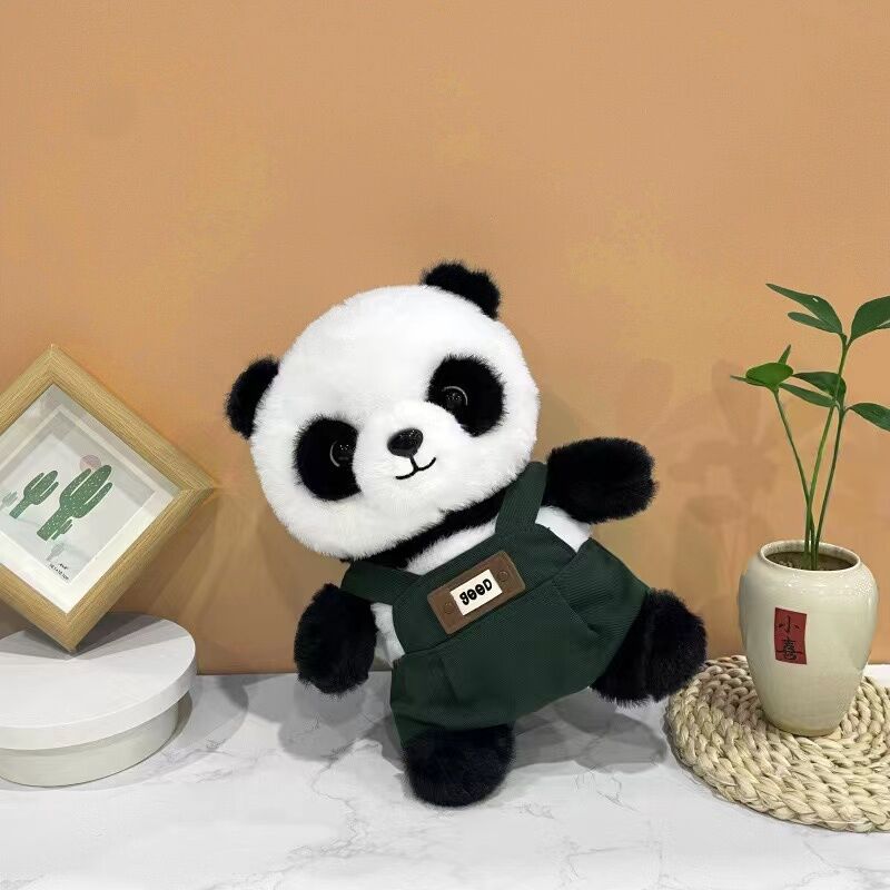 A unique Chinese panda plush toy, a simulated giant panda doll (green) - Image 3