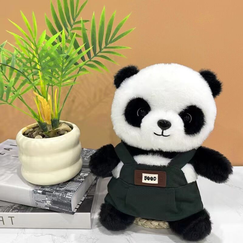 A unique Chinese panda plush toy, a simulated giant panda doll (green) - Image 4