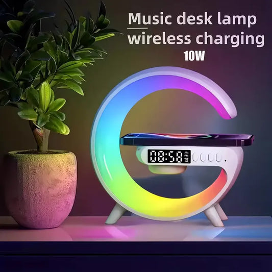 Wireless speaker with mobile phone charger; Creative ambient light night light; multi-functional music speaker suitable for teenagers and adults; bedroom bedside sound gift - Image 3