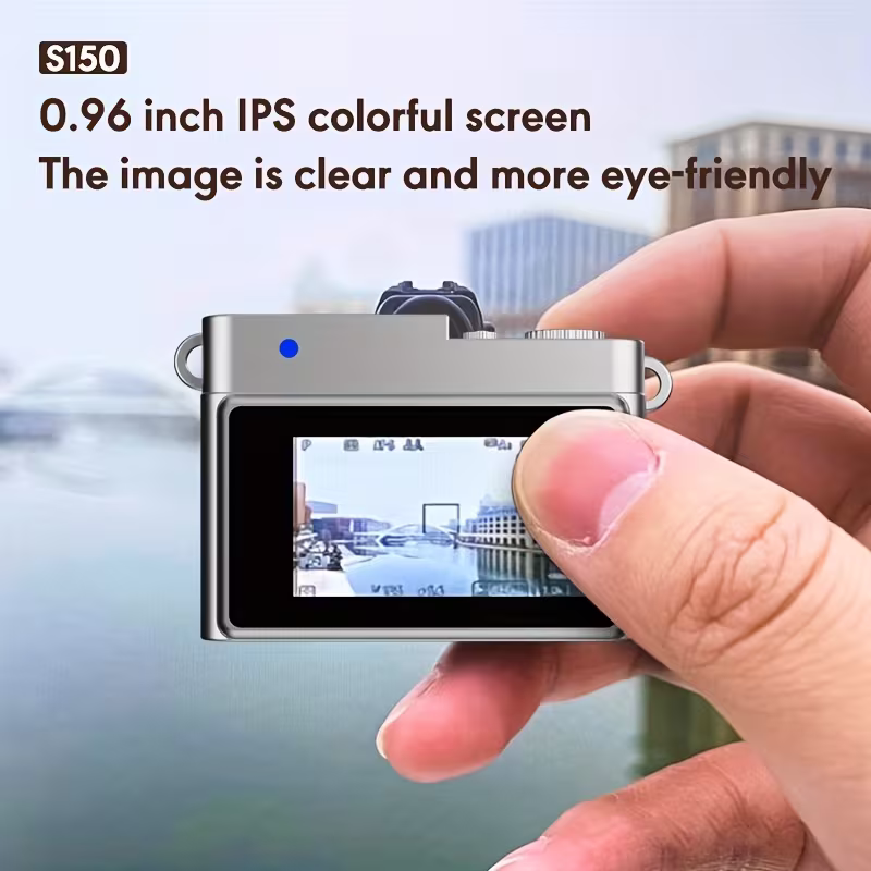 Mini camera retro version, wearable mini camera - 1080P high-definition video, 0.96-inch IPS screen, LED fill light, 17.5-gram ultra-light portable, suitable for Vlog shooting and travel, small pocket-sized photo recorder with 32GB card - small compact mi - Image 7