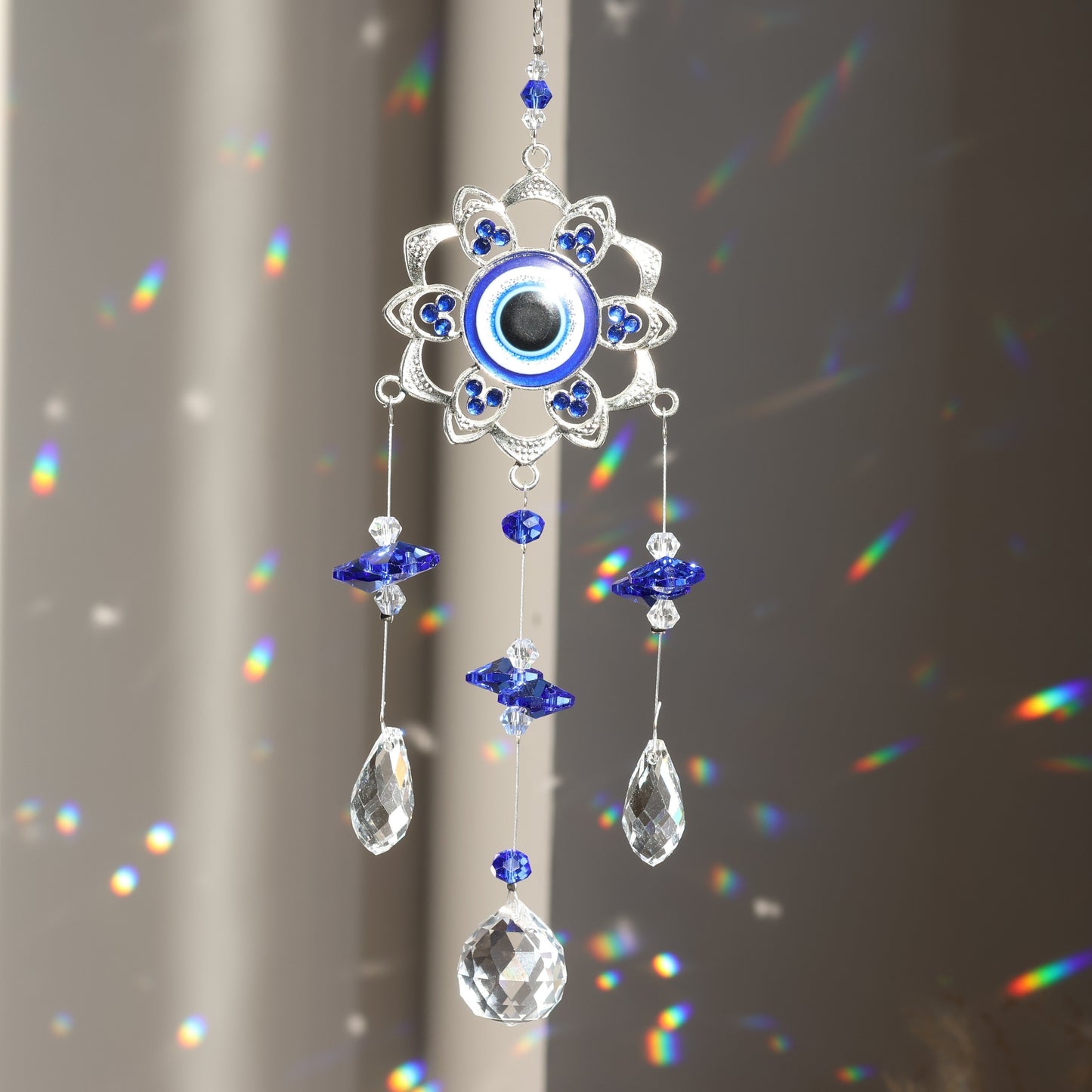3pc Evil Eye Crystal Sun Capture Pendant Suitable for Home Window Decoration and Garden Hanging Decoration - Image 3