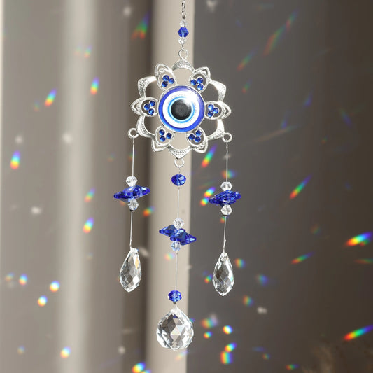 3pc Evil Eye Crystal Sun Capture Pendant Suitable for Home Window Decoration and Garden Hanging Decoration - Image 3