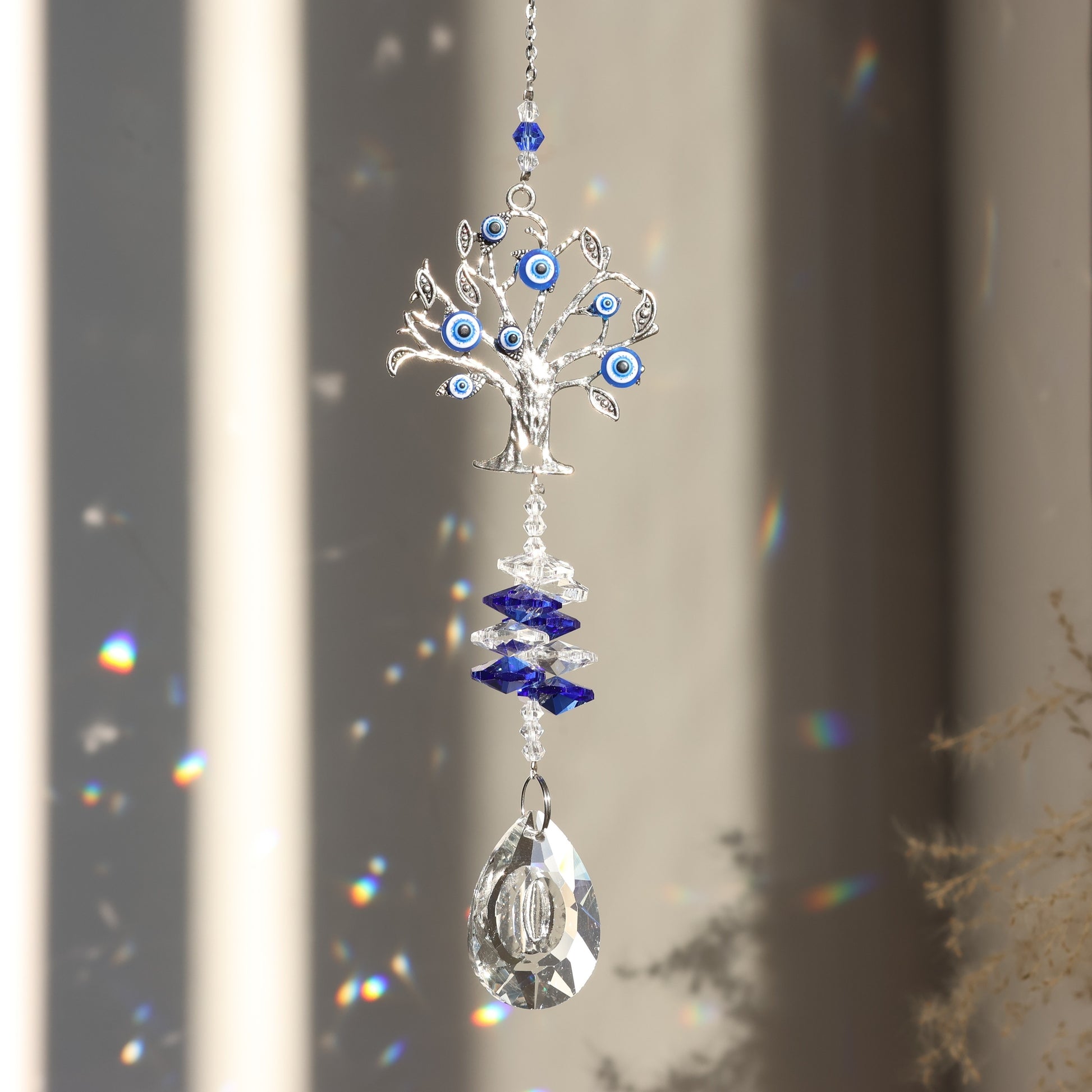 3pc Evil Eye Crystal Sun Capture Pendant Suitable for Home Window Decoration and Garden Hanging Decoration - Image 4