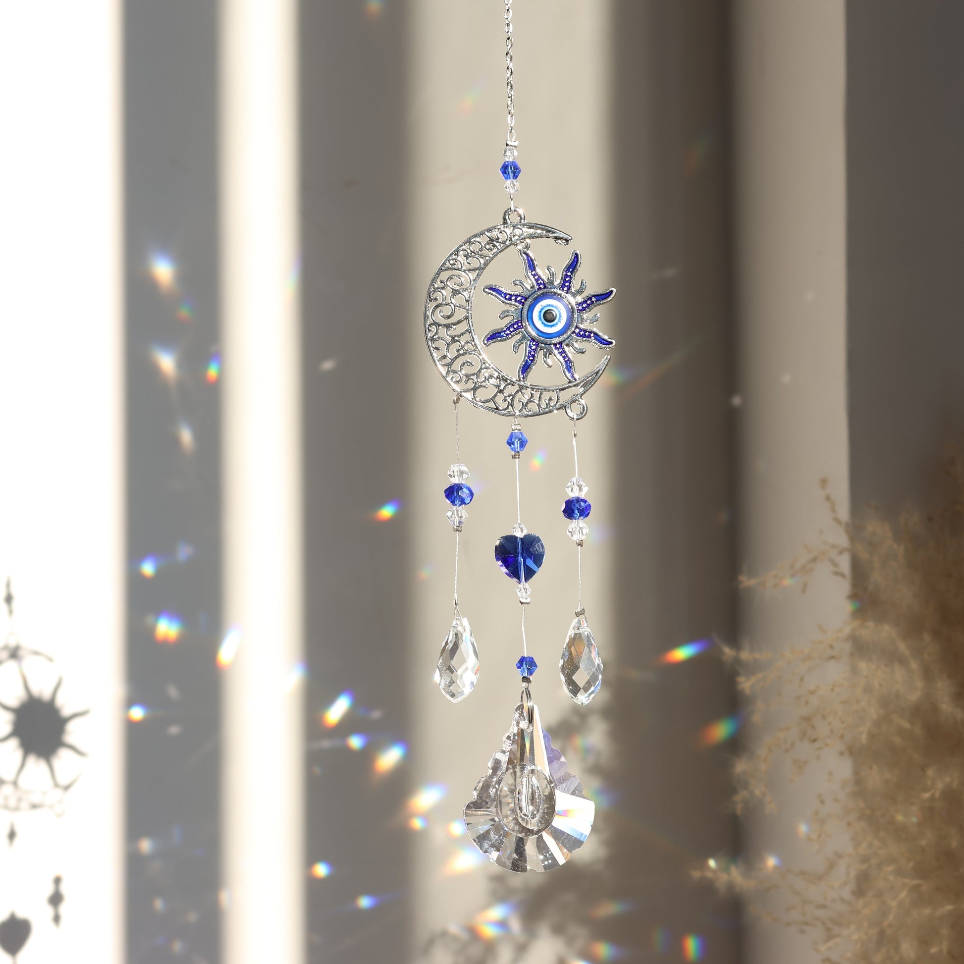 3pc Evil Eye Crystal Sun Capture Pendant Suitable for Home Window Decoration and Garden Hanging Decoration - Image 5