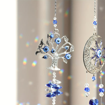 3pc Evil Eye Crystal Sun Capture Pendant Suitable for Home Window Decoration and Garden Hanging Decoration - Image 6