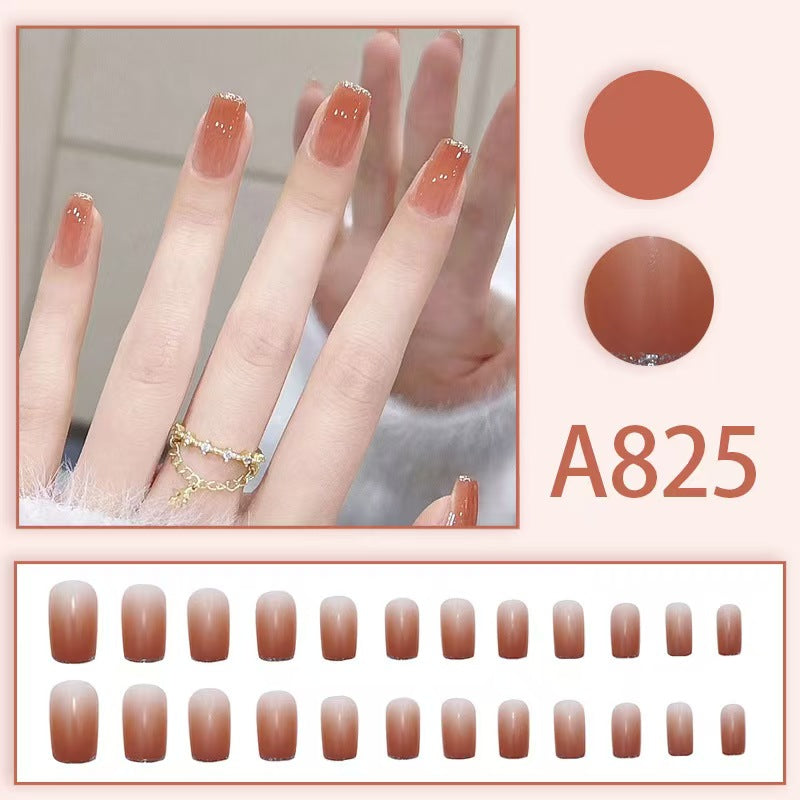 12 boxes / 288 pieces, white light luxury fashion French ins style flash sweet cool simple empress spicy girl new spring wear nail set - Image 8