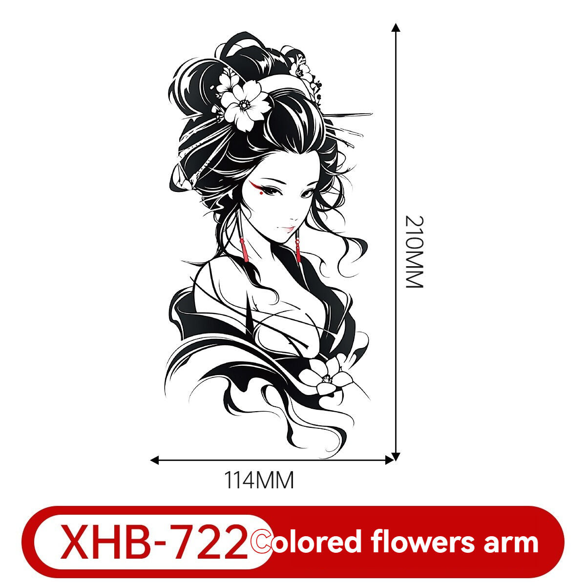 8 new colorful half-arm tattoo stickers, anime colorful waterproof resin one-time tattoo stickers - Image 8