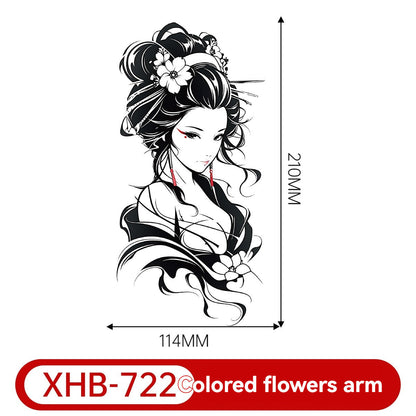 8 new colorful half-arm tattoo stickers, anime colorful waterproof resin one-time tattoo stickers - Image 8
