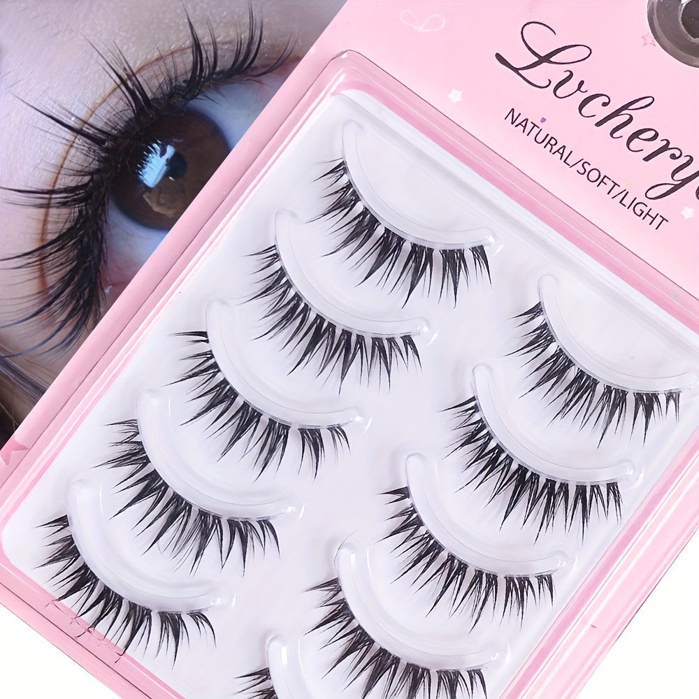 One-piece soft and comfortable false eyelashes natural simulation glue eyelashes reusable whole little devil - Image 2
