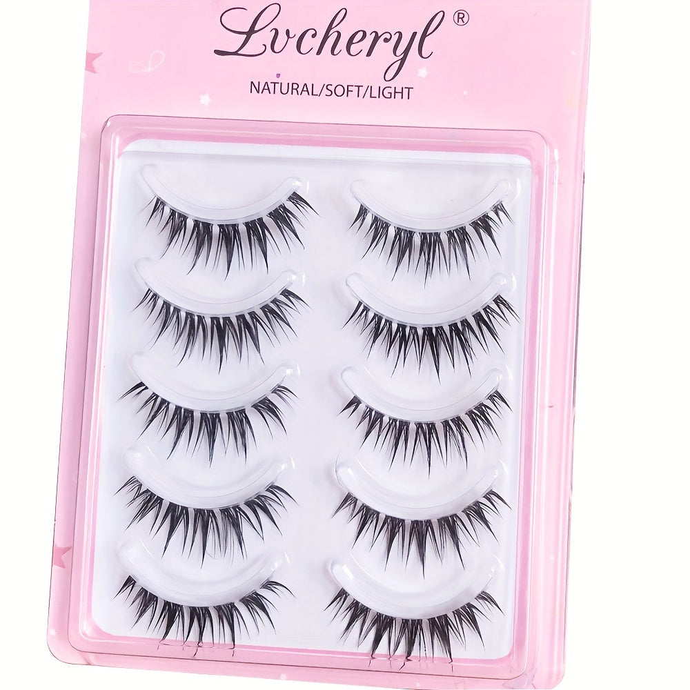 One-piece soft and comfortable false eyelashes natural simulation glue eyelashes reusable whole little devil - Image 3