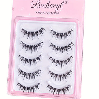One-piece soft and comfortable false eyelashes natural simulation glue eyelashes reusable whole little devil - Image 3