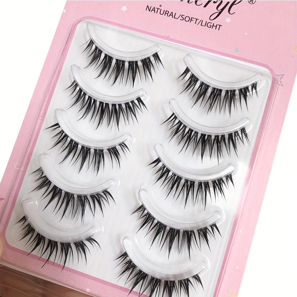 One-piece soft and comfortable false eyelashes natural simulation glue eyelashes reusable whole little devil - Image 4