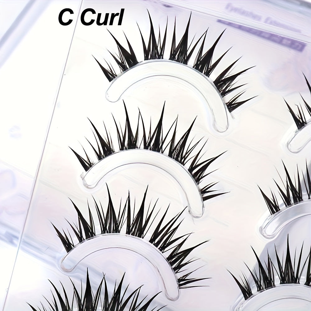 One-piece soft and comfortable false eyelashes natural simulation glue eyelashes reusable whole little devil - Image 7