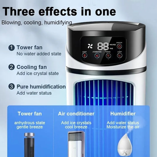 3-second cooling technology! 6-speed USB portable air conditioner humidifier - super silent 25 decibels, 6-hour timer for home / office / dormitory | instant cooling, holiday gift choice - Image 2