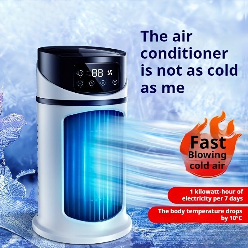 3-second cooling technology! 6-speed USB portable air conditioner humidifier - super silent 25 decibels, 6-hour timer for home / office / dormitory | instant cooling, holiday gift choice - Image 5