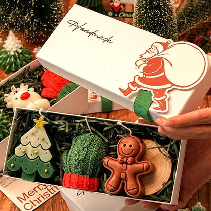 Christmas Creative Handmade Fragrance Candle Gift Box Christmas Tree Little Deer Shape Incense Candle Gift Box - Image 4