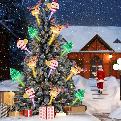 6-piece solar outdoor/indoor Christmas light strip with automatic switch function - solar lawn decoration, including ground stand, suitable for garden, courtyard, home - energy-saving LED brightness, no wiring required, holiday lighting, windproof and wat - Image 6