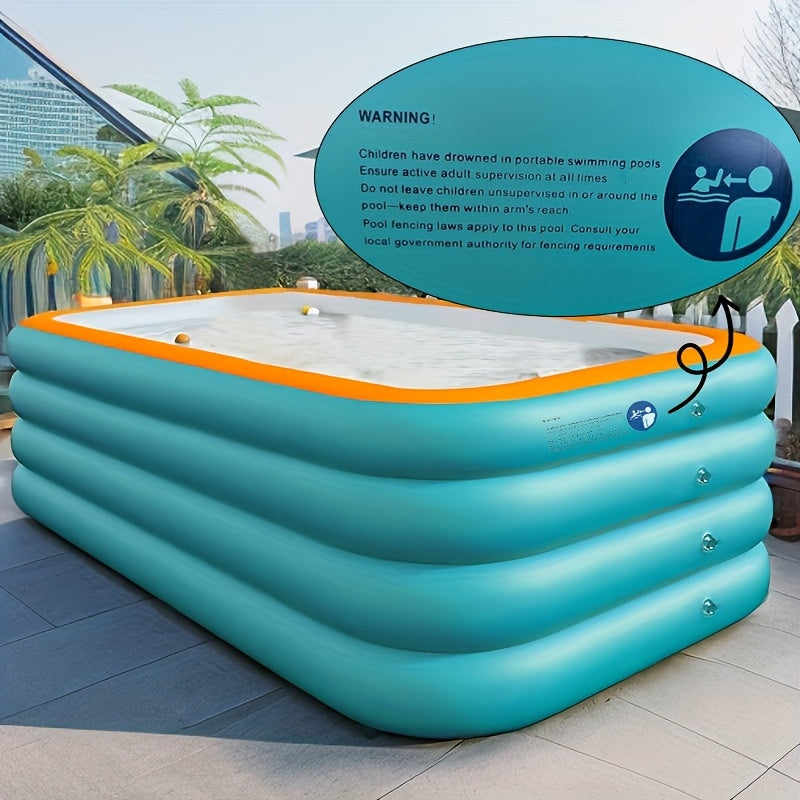 Large inflatable swimming pool, green swimming pool, suitable for home yard, outdoor pool, summer family gathering, must-have pool for playing water - Image 2