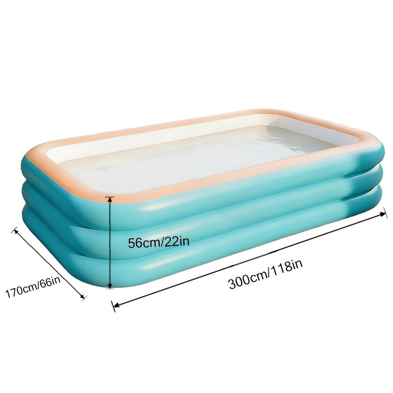 Large inflatable swimming pool, green swimming pool, suitable for home yard, outdoor pool, summer family gathering, must-have pool for playing water - Image 6