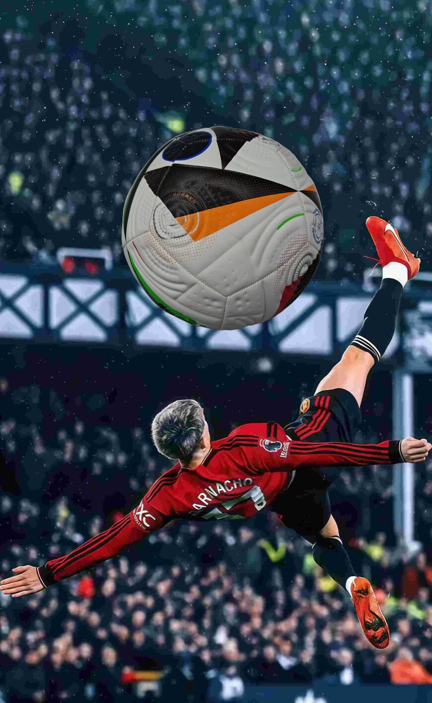 Euro Cup group stage football, special black and white pattern PU ultra-durable kicking soft new fashion event-specific football - Image 4